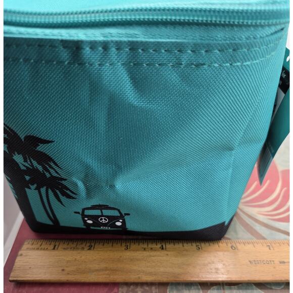 Trader Joe’s MINI TOTE Insulated Bag TEAL Cooler NEW WITH TAGS 6x6x10 Inch - Picture 3 of 8